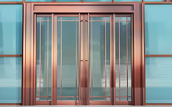 和田市玻璃地弹门